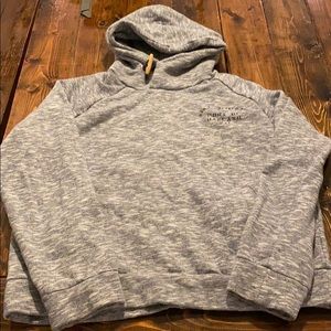 Men’s gray/blue hoodie.